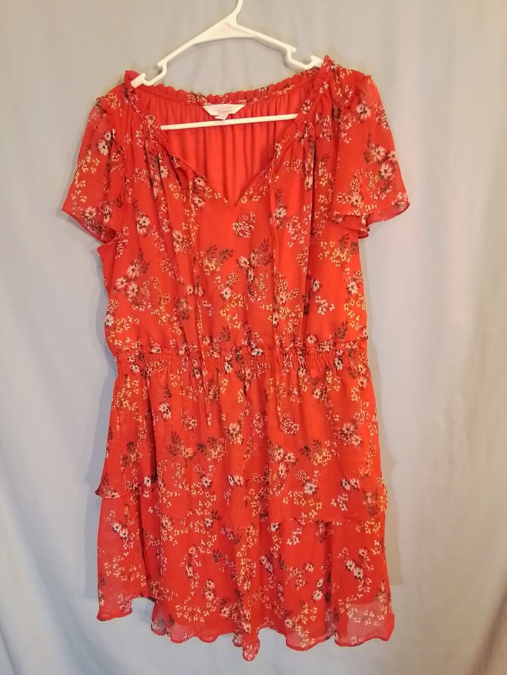 Copied - Lauren Conrad Red Floral Summer Dress